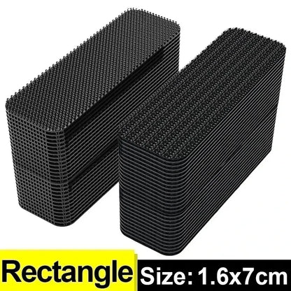 100/2pc Carpet Fixing Stickers Double Faced High Adhesive Car Carpet Fixed Patches Home Floor Foot Mats Anti Skid Grip Tapes New