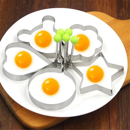 Heart-shaped egg frying mold, stainless steel thickened poached egg pancake maker, creative egg frying model, household egg fryi