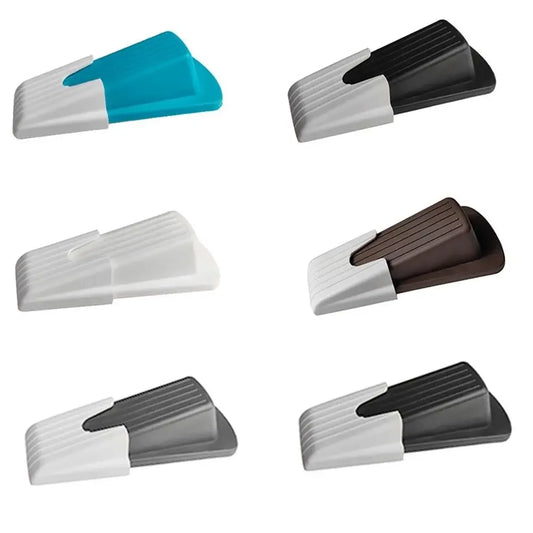Safety Door Stop Stoppers Block Wedge Doorstops Silicone Door Stopper Home Office Door Rear Retainer Anti-collision Stop