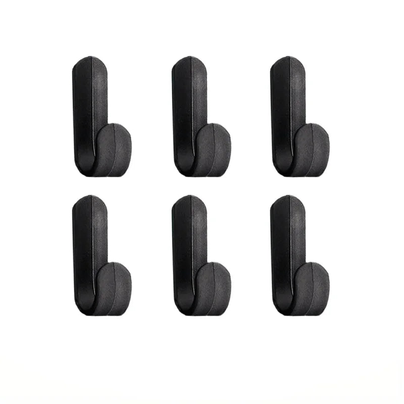 6PCS Strong Self-Adhesive J-Hooks – Waterproof Wall Hangers for Keys, Towels, Umbrellas – Kitchen & Living Room Organizer