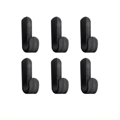 6PCS Strong Self-Adhesive J-Hooks – Waterproof Wall Hangers for Keys, Towels, Umbrellas – Kitchen & Living Room Organizer