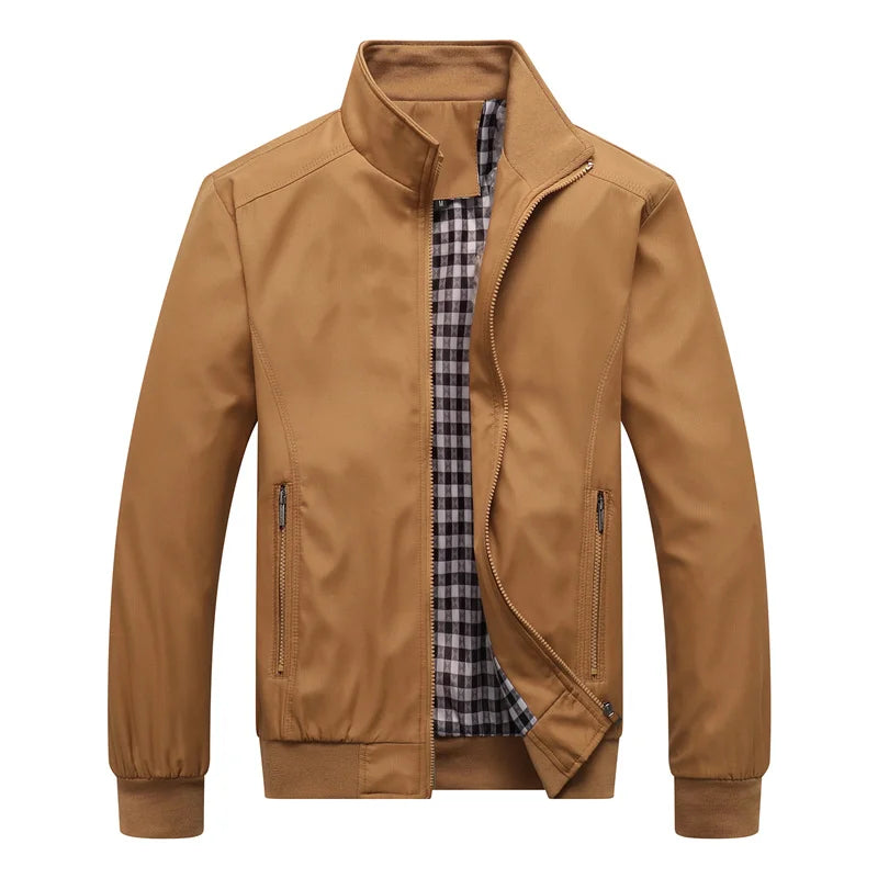 Spring Autumn Casual Solid Fashion Slim Bomber Jacket Men Overcoat New Arrival Baseball Jackets Men's Jacket M-6XL 8XL Top