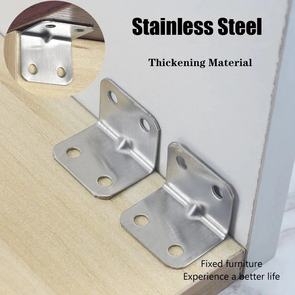20PCS L-Shaped Corner Code 90 Degree Laminated Furniture Plate Hardware Right Angle Bracket Cabinets Small Connectors