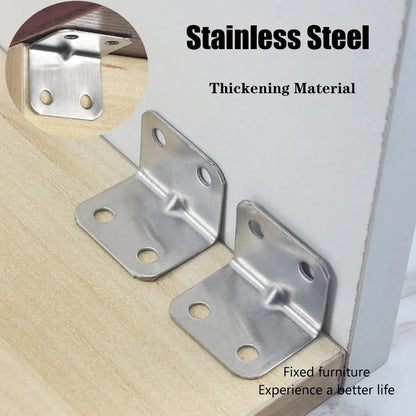 20PCS L-Shaped Corner Code 90 Degree Laminated Furniture Plate Hardware Right Angle Bracket Cabinets Small Connectors