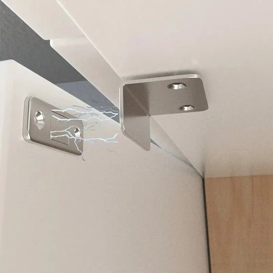 Magnetic Door Catch Latch -Invisible Strong Adhesion, Drill-Free Mount, Seamless Release- Ideal for Cabinets, Sliding Doors