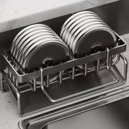 Kitchen Sink Drain Rack Organizer ABS Plastic Self-draining Sink Shelf Soap Sponge Holder Dishcloth Towel Rack Filter Basket