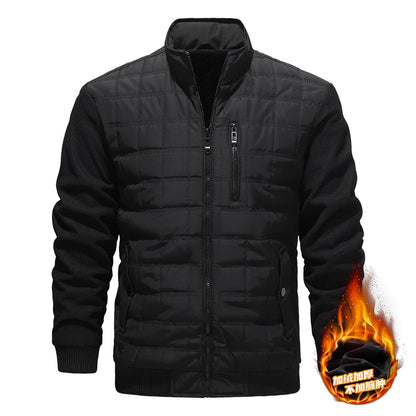 Cotton Padded Baseball Collar Jacket Men's Autumn and Winter New Style Business Windproof Casual Jacket Cotton Jacket Clothes