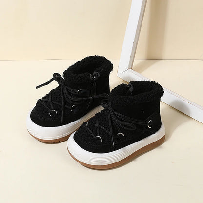 DIMI New Autumn/Winter Baby Boots Warm Plush Rubber Sole Toddler Kids Sneakers Infant Shoes Fashion Little Boys Girls Boots