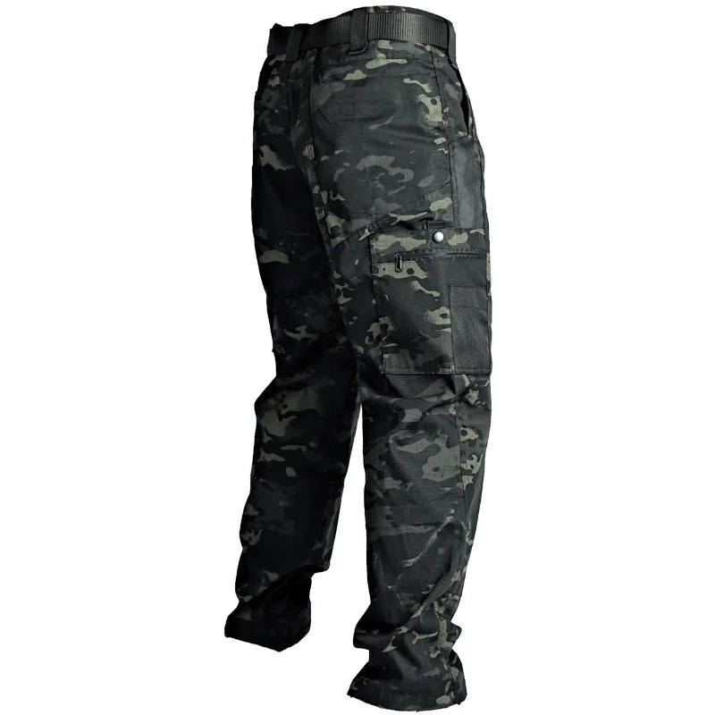 Men's Cargo Pants Multi Pockets Work Trousers Casual Tactical Pants Male Outwear Straight Autumn Winter Wear-resisting Trousers