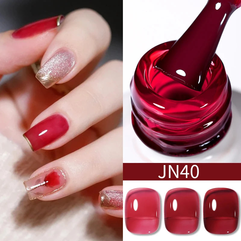 BORN PRETTY 83 Colors 10ml Jelly Nude Gel Nail Polish Autumn Amber Semi Transparent Manicure Soak off UV LED Nails Gel Varnish