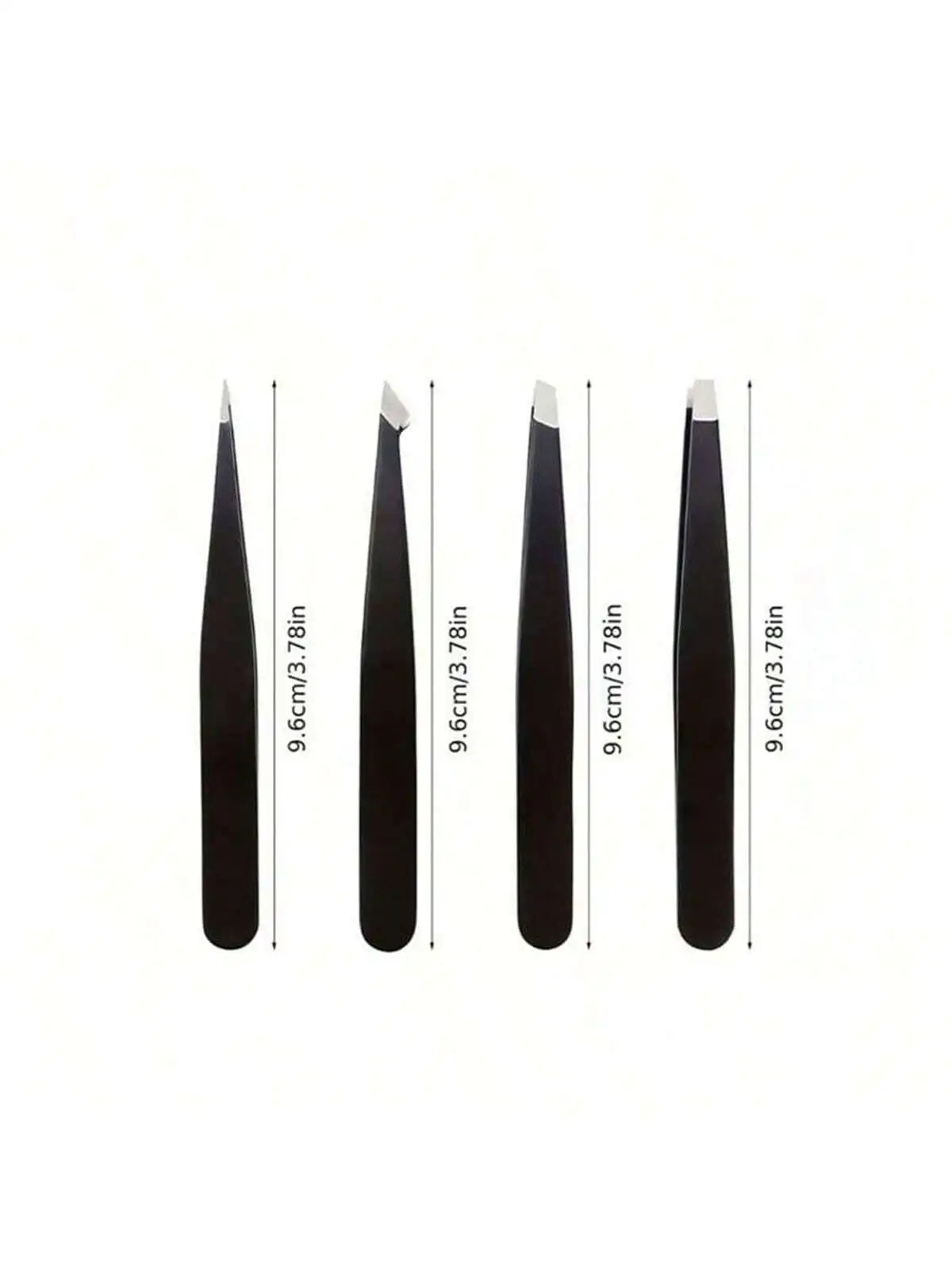 Multi-purpose Eyebrow Tweezers, 4-Pack Stainless Steel Eyebrow Tightening Facial Hair Trimmer Makeup Tool Set, Eye Shaping Tools