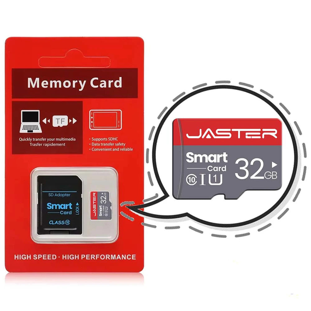 JASTER High Speed Mini SD Memory Card 256GB Class 10 Micro TF Flash USB Pen Drive Card 4GB 8G 16G 32GB 64GB 128GB for Smartphone