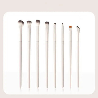5/6/8/10pcs Natural Eye Makeup Brushes Set Detail Eyeshadow Brush Makeup Brush White Ultra Soft Eyeshadow Eyeliner Makeup Tool
