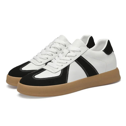 Fall Winter Invisible Heightening Men's Shoes 8cm Leisure Sports Shoes Fashionable Retro Men's Sneakers Breathable Leather