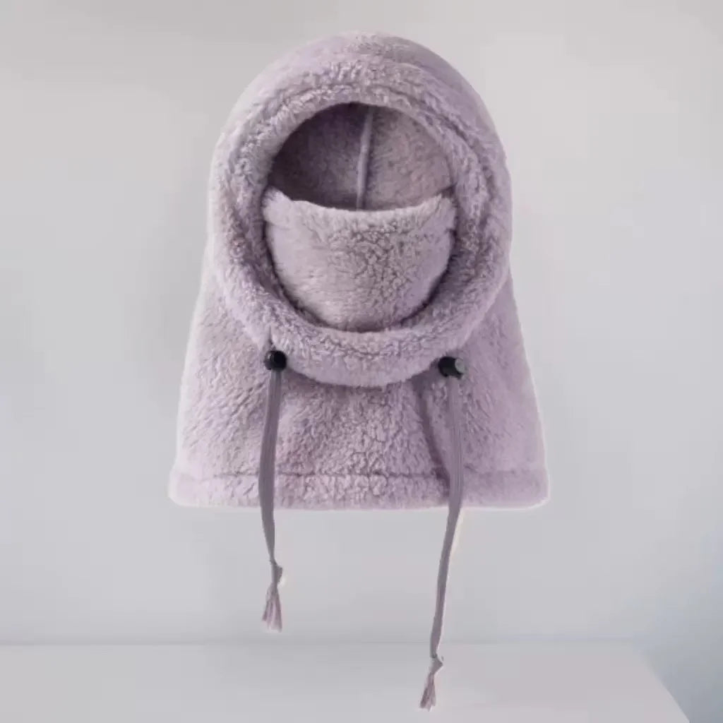 Integrated cold-proof hat and scarf, winter cold-proof ear-protecting and windproof face mask for boys and girls aged 3 to 10