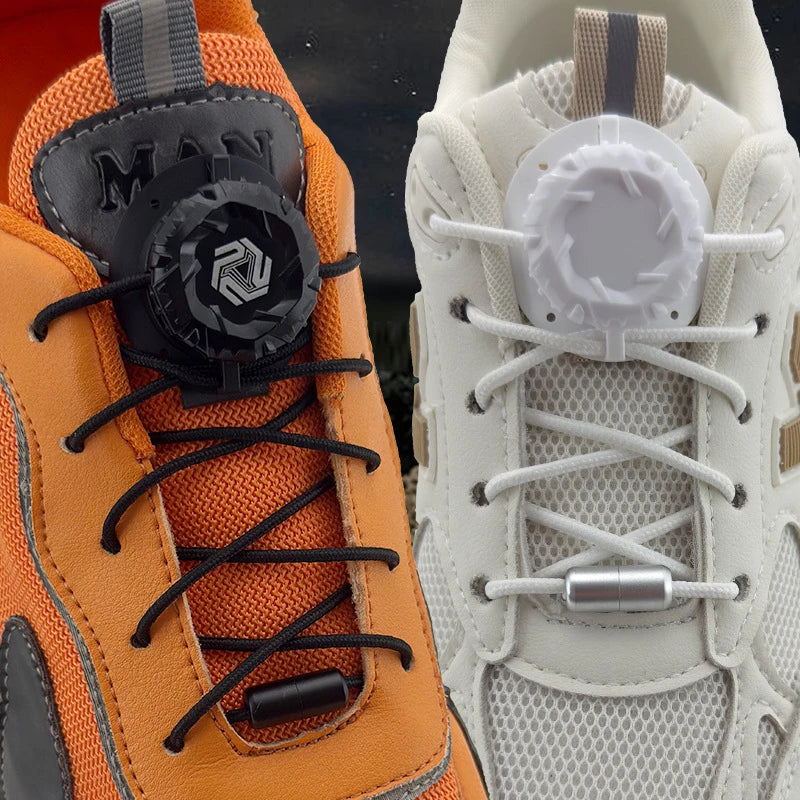 Automatic Shoe Laces No Tie Shoelaces Swivel Buckle Laces Sneakers Thick Rope Shoelace Children Adult Quick Shoe Laces Unisex