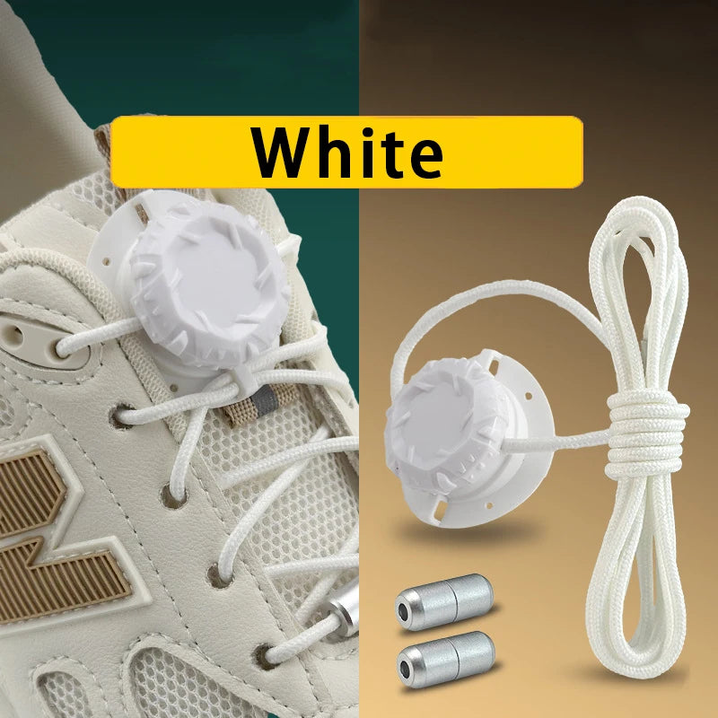 Automatic Shoe Laces No Tie Shoelaces Swivel Buckle Laces Sneakers Thick Rope Shoelace Children Adult Quick Shoe Laces Unisex