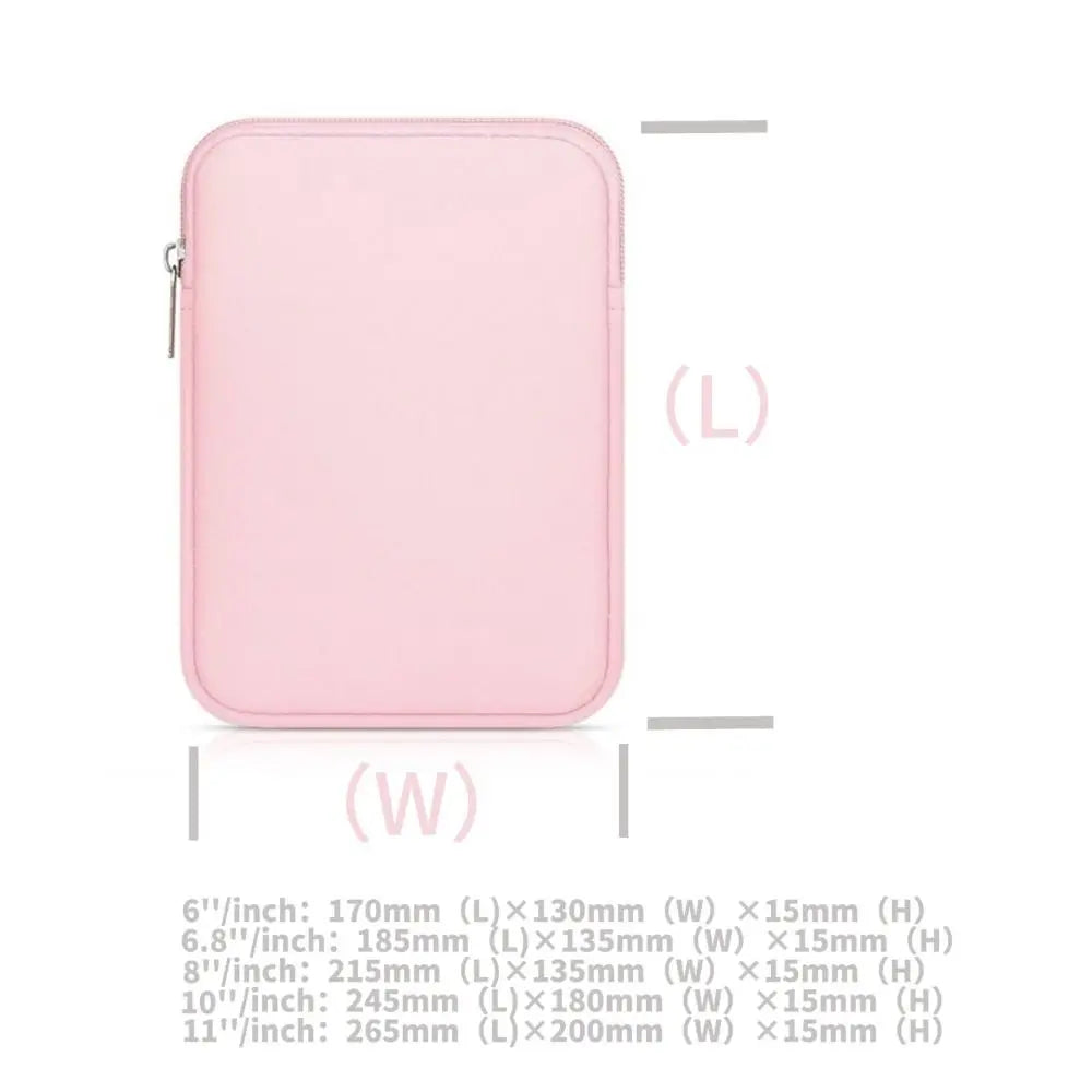 6 6.8 7 10 11 inch E-Reader Sleeve Lightweight Colorful Carrying Case Shockproof for Kindle Paperwhite/Kobo/Boox/Surface/Xiaomi