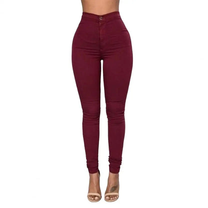 Fall New Women's Black High Waist Skinny Jeans Fashion Stretch Slim Denim Pencil Pants Female Casual Trousers S-2XL