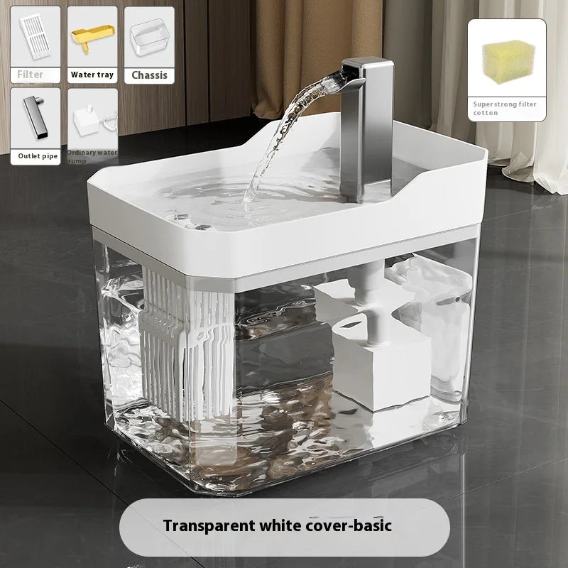XUSB Automatic Water 1Drinking Fountain Dispenser live water circulation Cat Water Bowl Removable with Pump Water Filter Silent