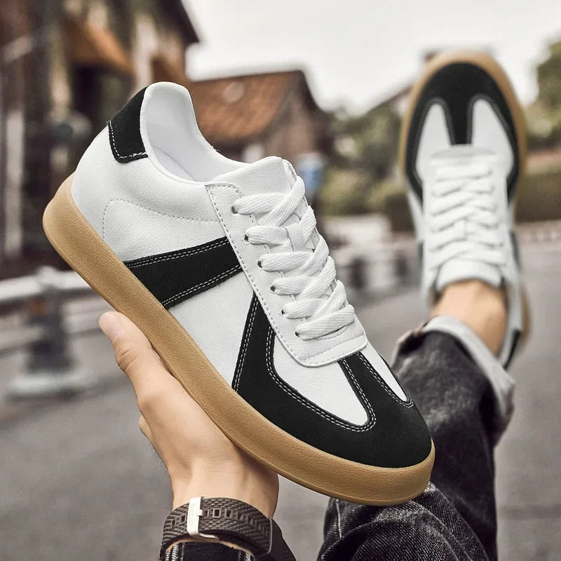 Fall Winter Invisible Heightening Men's Shoes 8cm Leisure Sports Shoes Fashionable Retro Men's Sneakers Breathable Leather