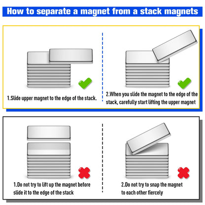Neodymium Magnet Bar Samll Rectangle Magnets Super Strong Powerful Permanent NdFeB  Magnets Imanes Magnetic Strip Square DIY