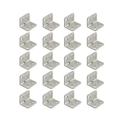20PCS L-Shaped Corner Code 90 Degree Laminated Furniture Plate Hardware Right Angle Bracket Cabinets Small Connectors