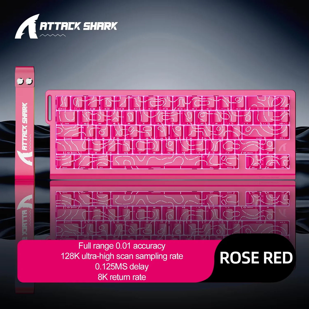 X68HE X68PRO ATTACK SHARK Magnetic Mechanical Keyboard 0.125ms Ultra Low Latency PO Cotton Silicone Fill RGB Backlit 8K Wired