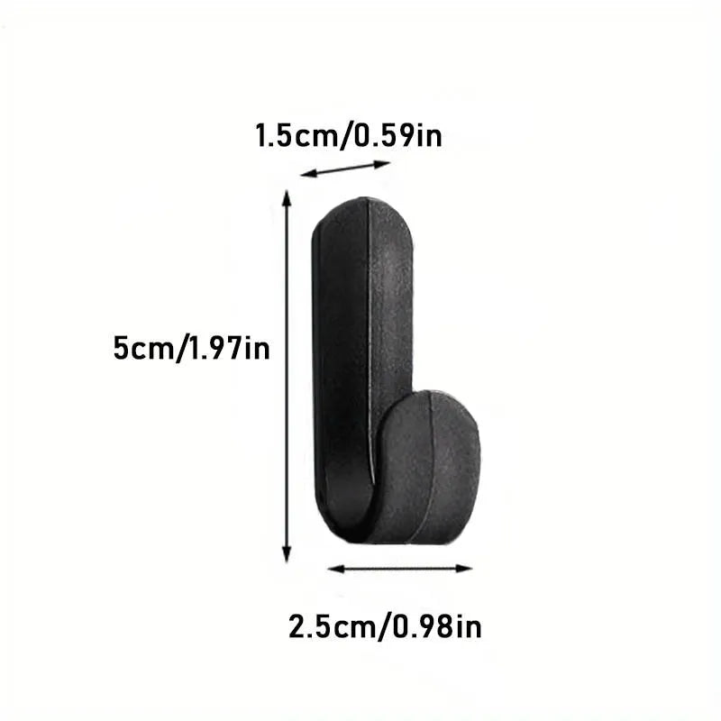 6PCS Strong Self-Adhesive J-Hooks – Waterproof Wall Hangers for Keys, Towels, Umbrellas – Kitchen & Living Room Organizer