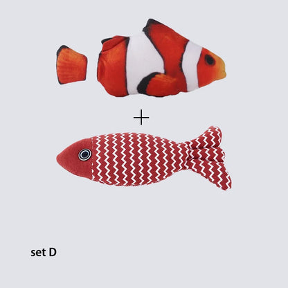 1Pcs/2Pcs Catnip Fish Cat Toys Soft Linen Bite-Resistant Plush Fish Interactive Chew Toys for Indoor Cats Pet Supplies