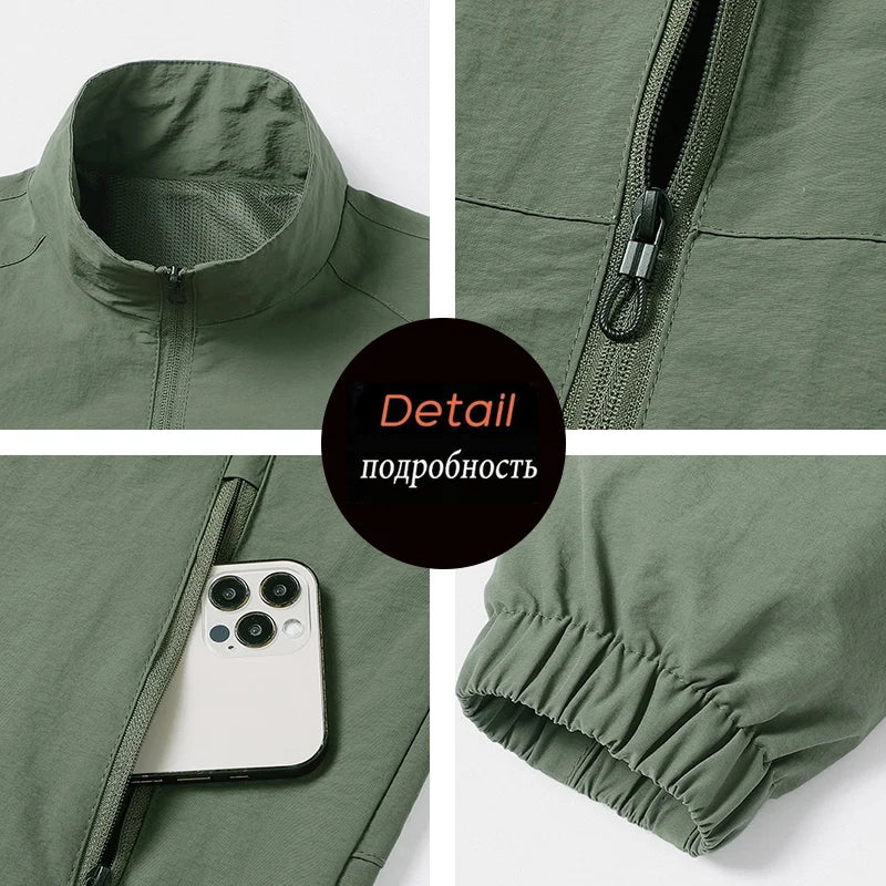 Spring Men Waterproof Jackets Mens Windproof Casual Jackets Coats Autumn Mens Fashion Outdoor Jackets Windbreaker Male LZLLTT