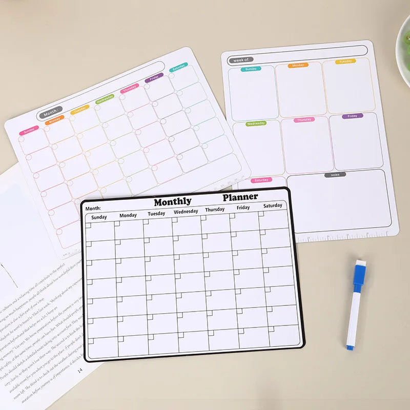 1Pcs Refrigerator Sticker Message Board Magnetic Refrigerator Sticker PVC Creative Writing Board Used To Make Note Week Schedule