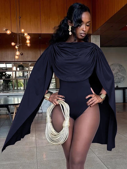 Hugcitar Women Fashion Solid Long Ribbon Ruched Sexy Bodycon Skinny Bodysuit Fall Spring Casual New Romper Party Club Overalls