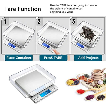 Portable 3000g/0.1g Lcd Digital Kitchen Scale Weighing In Grams And Ounces Used For Kitchen Weighing Jewelry Scale Food Scale