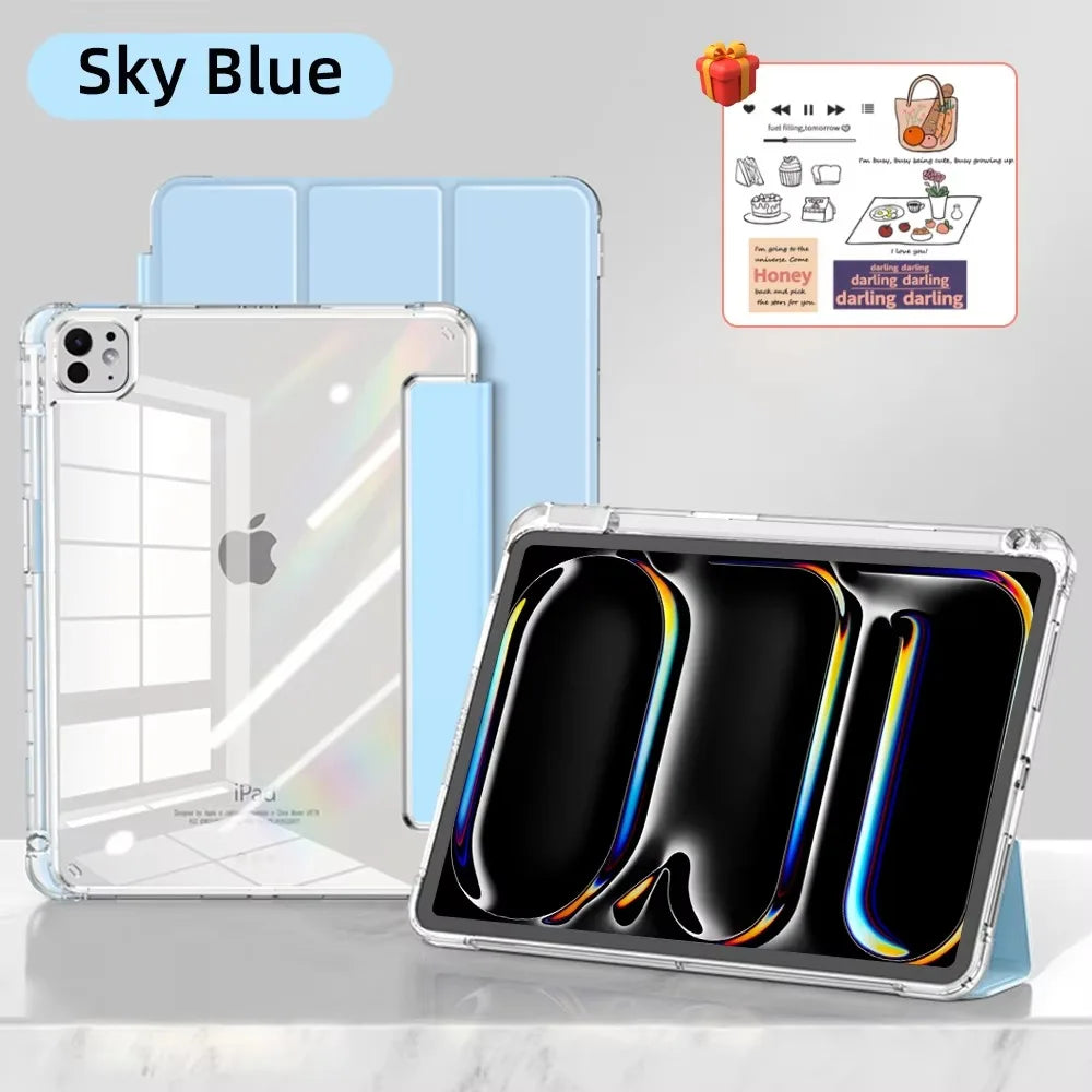 For iPad 10th Generation Case iPad 10.2 7 8 9th Gen Cover For iPad Air 4 5 6 10.9 11 12.9 13 M2 M3 M4 9.7 Mini6 7 11th（A16）Case