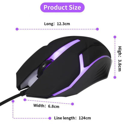 Nexusclick RGB Light USB Wired Mouse,Gaming Mouse Cableado Office Optical Mouse PC Accessories For Gaming For Desktop Laptop