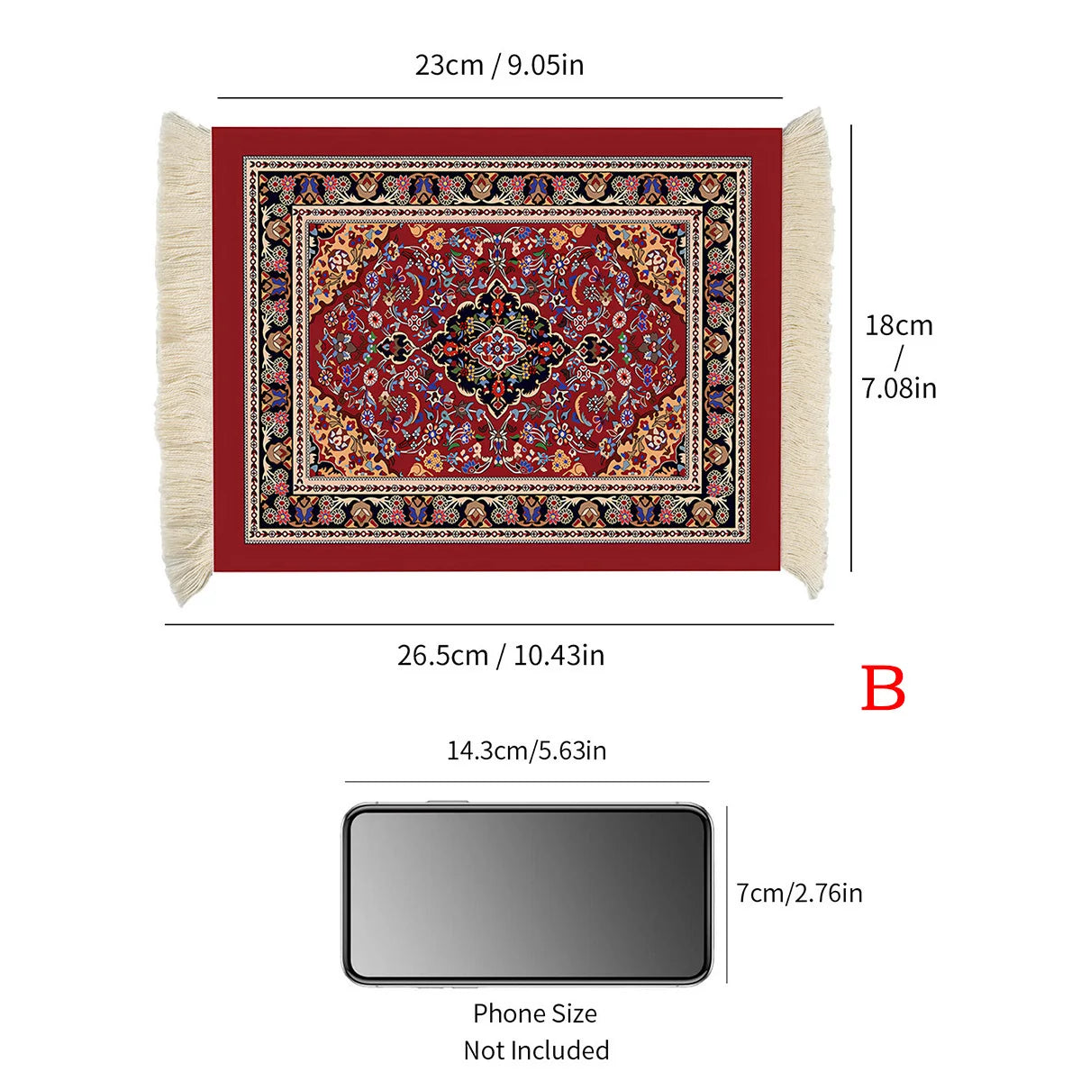 1pc Coffee Mat, Bohemian Style Coffee Pad Cup Mat, Multi-purpose Anti-slip Placemat, Coaster Coffee Accessories