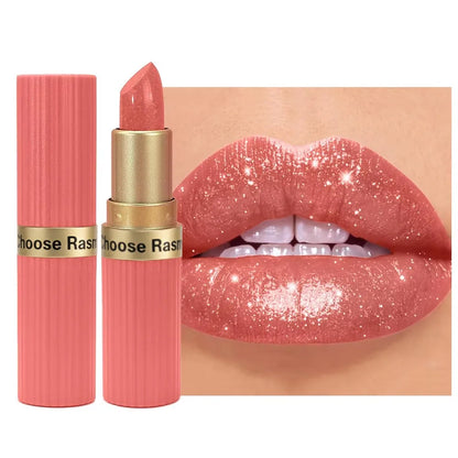 CHOOSE RASME 6 Colors Chocolate Bar Lipstick Makeup Pearl Matte Matte Not Easy to Fall out Matte Waterproof Lipstick