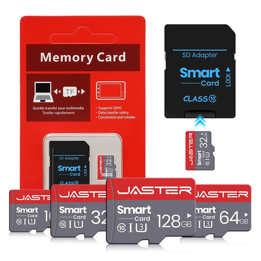 JASTER High Speed Mini SD Memory Card 256GB Class 10 Micro TF Flash USB Pen Drive Card 4GB 8G 16G 32GB 64GB 128GB for Smartphone