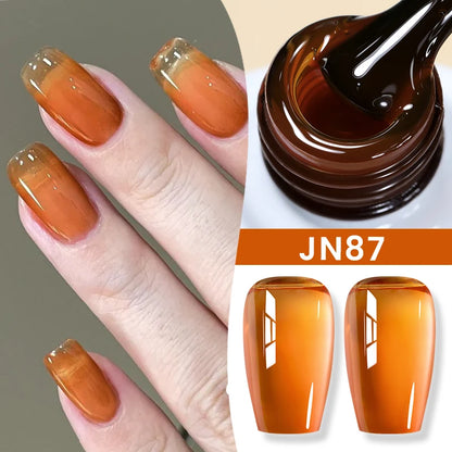 BORN PRETTY 83 Colors 10ml Jelly Nude Gel Nail Polish Autumn Amber Semi Transparent Manicure Soak off UV LED Nails Gel Varnish