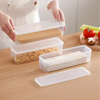 1/2/4 PCS Long Rectangular Food Storage Containers, Plastic Reusable Refrigerator Organizer Boxes Kitchen Accessories