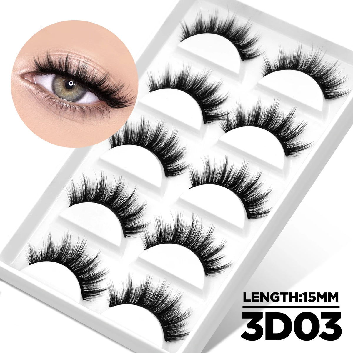 Lasvirey Cat Eye Lashes Manga Lashes Styles 3D Faux Mink Lashes Soft Cross Wispy Natural Winged End Eye Elongated Eyelash Makeup
