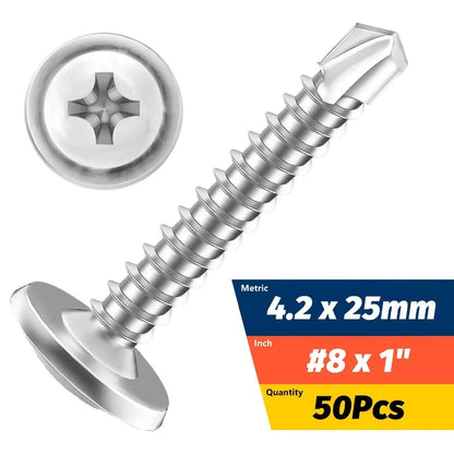 Self-Tapping Sheet Metal Screws   Truss Head High-Strength Quick Tapping Screws Lath to Metal #8 M4.2