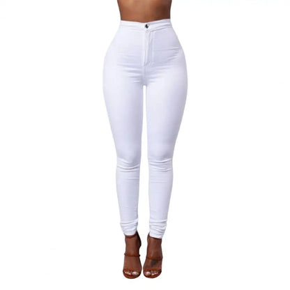 Fall New Women's Black High Waist Skinny Jeans Fashion Stretch Slim Denim Pencil Pants Female Casual Trousers S-2XL