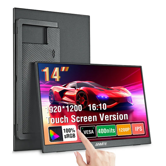 14 Inch Portable Touch Monitor Non-touch Optional 16:10 400cd/m2 Gaming Computer Expand Display For XBox PS4/5 Switch Loptop