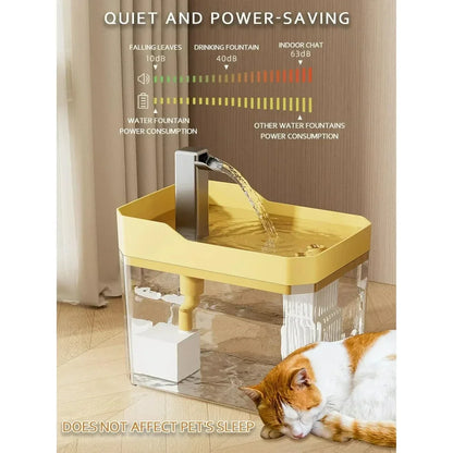 XUSB Automatic Water 1Drinking Fountain Dispenser live water circulation Cat Water Bowl Removable with Pump Water Filter Silent