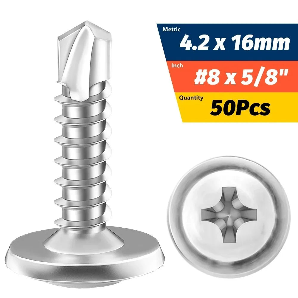Self-Tapping Sheet Metal Screws   Truss Head High-Strength Quick Tapping Screws Lath to Metal #8 M4.2