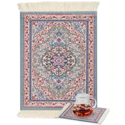 1pc Coffee Mat, Bohemian Style Coffee Pad Cup Mat, Multi-purpose Anti-slip Placemat, Coaster Coffee Accessories
