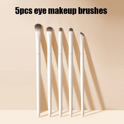 5/6/8/10pcs Natural Eye Makeup Brushes Set Detail Eyeshadow Brush Makeup Brush White Ultra Soft Eyeshadow Eyeliner Makeup Tool