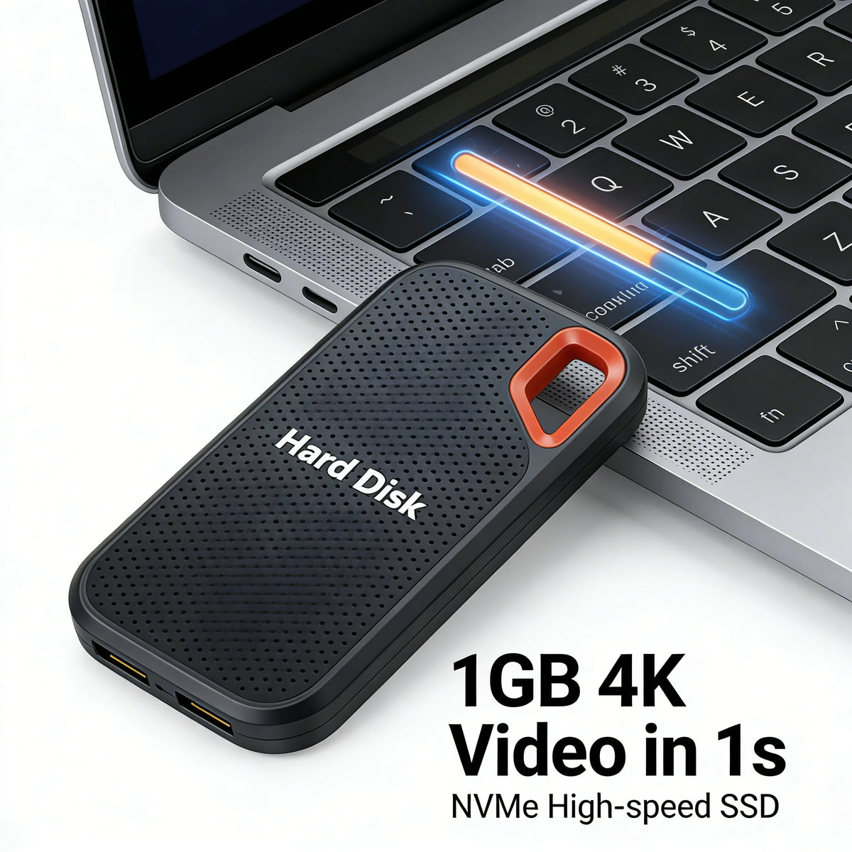 External Solid State Drive 2TB Portable SSD USB 3.2 Gen2 Fast Data Transfer Secure Storage for Important Files